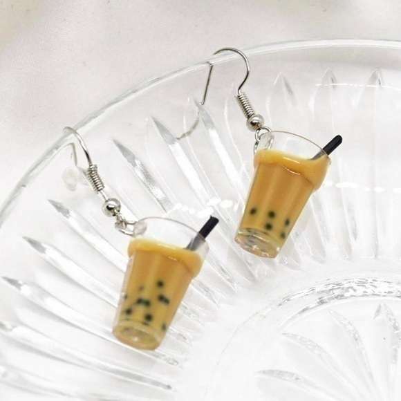 Boba Tea Earrings - Picture 1 of 4